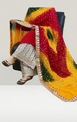 Ashtalakshmi Sindhu suta Silk Blend, Art Silk Hand Painted, Solid, Printed, Self Design Women Dupatta
