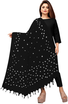DHWANIX LOOK Cotton Blend Printed Women Dupatta
