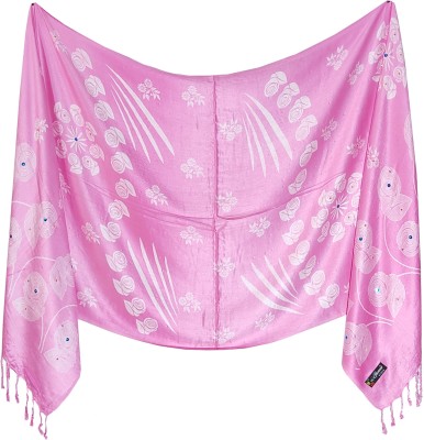 PinkFly Satin Blend Floral Print Women Dupatta