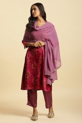 W Polyester Solid Women Dupatta