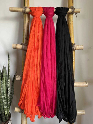 Nakoda Creation Cotton Blend Solid Women Dupatta