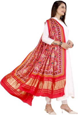 DESI Butik Silk Blend Printed Women Dupatta