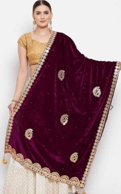 ANA Collection Velvet Embroidered Women Dupatta