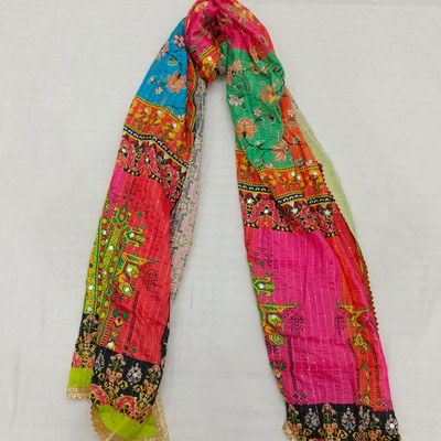 Twokart Cotton Silk Graphic Print Women Dupatta