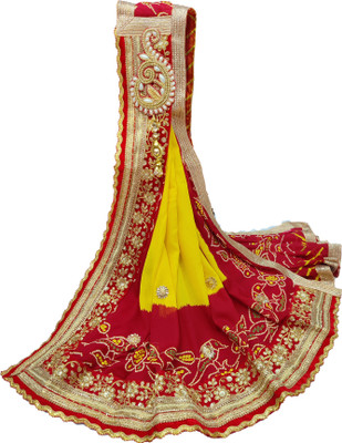 Ranisatiya Creation Poly Georgette Embroidered Women Dupatta