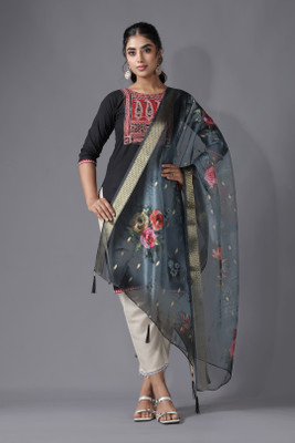 Sukalpa Silk Blend Printed Women Dupatta