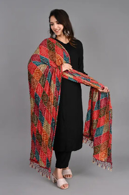 SR Textiles Crepe Chiffon Printed Women Dupatta