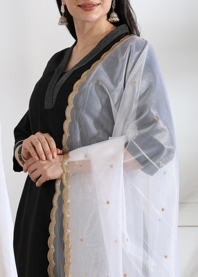 Var Vadhu Net Embroidered Women Dupatta