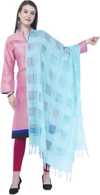 A R SILK DUPATTA HUB Pure Cotton Checkered Women Dupatta