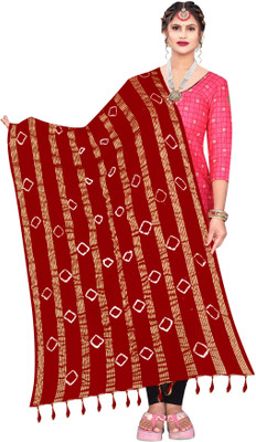 GROWWISH Cotton Silk Printed Women Dupatta
