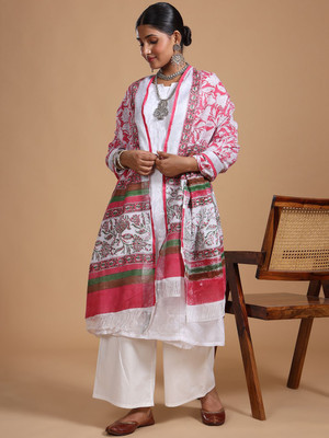Taavi Cotton Blend Woven Women Dupatta