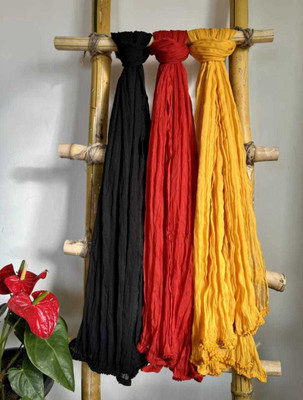 Nakoda Creation Cotton Blend Solid Women Dupatta