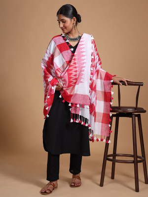 Taavi Cotton Blend Woven Women Dupatta