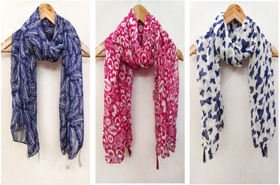 URGEN Georgette Floral Print Women Dupatta