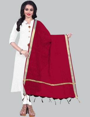 Draxstarrs Cotton Silk Striped Women Dupatta