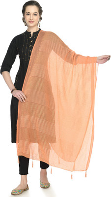 A R SILK HANDLOOM Chiffon Self Design Women Dupatta