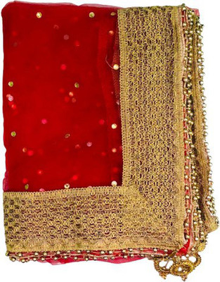 CLOTHVERSE Net Embroidered Women Dupatta