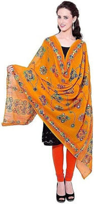 TMT HUB Cotton Silk Embroidered Women Dupatta