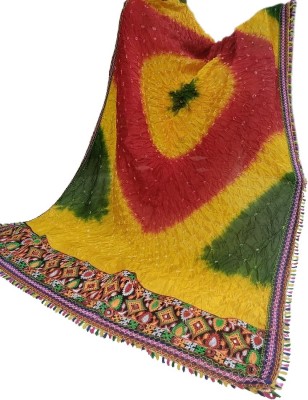 GG TEXTILE Art Silk Hand Painted, Self Design Women Dupatta