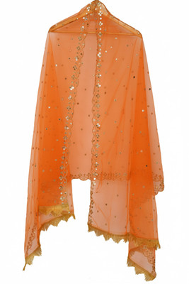 YOUTHQUAKE Net Embellished Women Dupatta