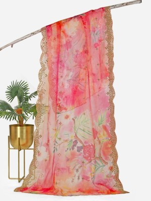 kaizen International Organza Printed Women Dupatta