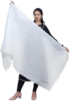 MSSALECTIONS Cotton Blend, Cotton Blend Solid Women Dupatta
