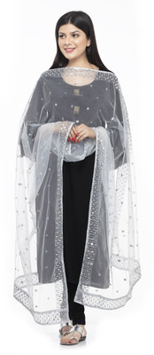 A R SILK DUPATTA HUB Net Embroidered Women Dupatta