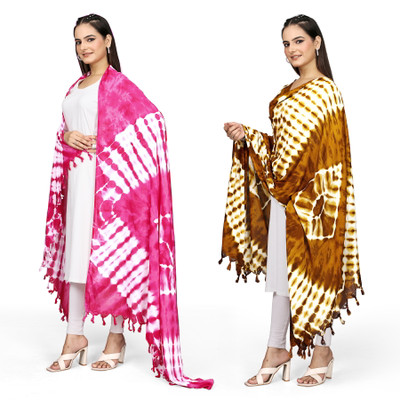 GROWWISH Rayon Hand Painted Women Dupatta