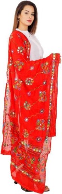 D-Fashion Cotton Blend Embroidered Women Dupatta