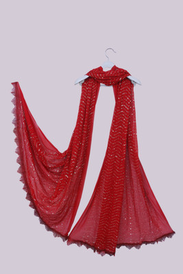 INVENT FASHION Chiffon Embellished Women Dupatta