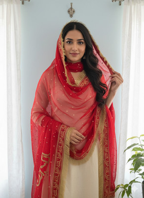 Loom Collective Net Embroidered Women Dupatta