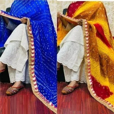 TMT HUB Cotton Blend Geometric Print Women Dupatta