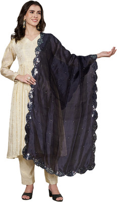 MUFFLY Pure Silk Solid Women Dupatta