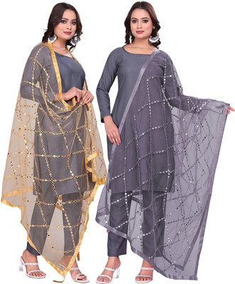 Kemza Net Embroidered Women Dupatta