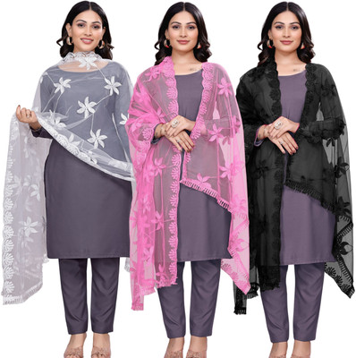 Kemza Net Embroidered Women Dupatta