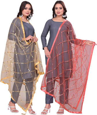 Kemza Net Embroidered Women Dupatta