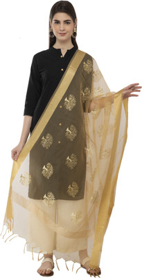 A R SILK Art Silk Embroidered Women Dupatta
