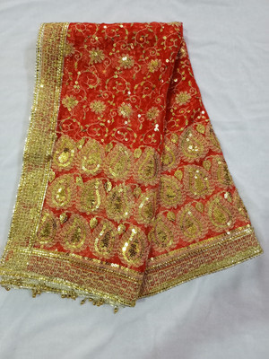 ASHA CHUNRI HOUSE Net Embroidered Women Dupatta