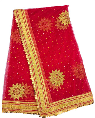 sky cloud Net Embroidered Women Dupatta