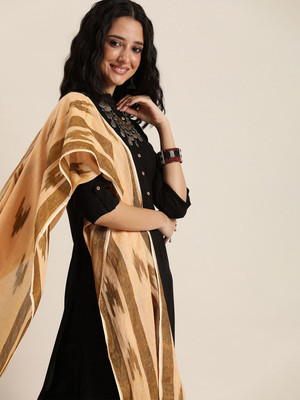 Taavi Pure Cotton Self Design Women Dupatta