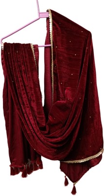 Dupattaa Velvet Self Design Women Dupatta