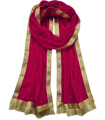 Navti Creations Velvet Embellished Men Dupatta