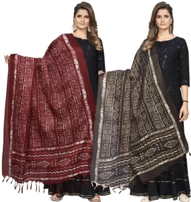 Kemza Cotton Silk Printed Women Dupatta