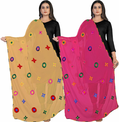 Cloric Fashion Chiffon Embroidered Women Dupatta