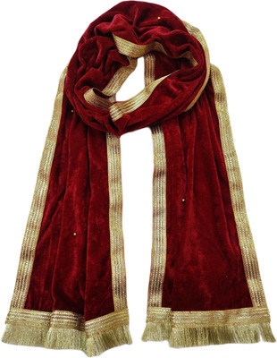 Navti Creations Velvet Embellished Men Dupatta