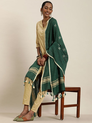 Taavi Cotton Blend Woven Women Dupatta