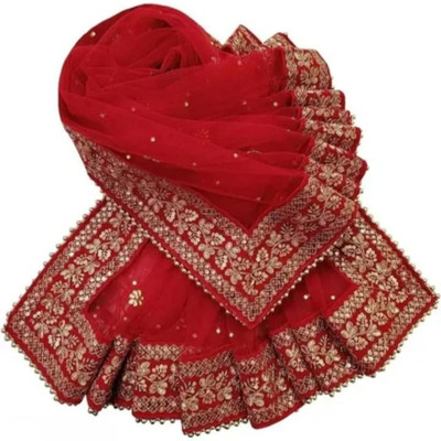 mivaancreation Net Embroidered Women Dupatta