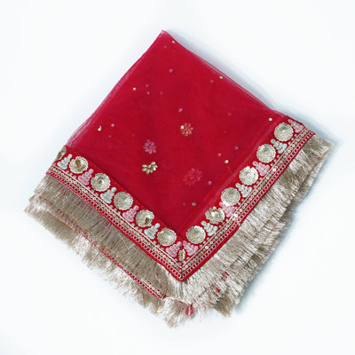 MS CREATIONS Net Embroidered, Embellished Women Dupatta