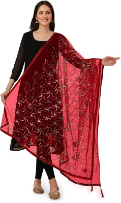 Bansi Ecom Chiffon Embroidered Women Dupatta