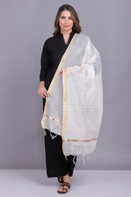 AXOLOTL Poly Chanderi Checkered Women Dupatta